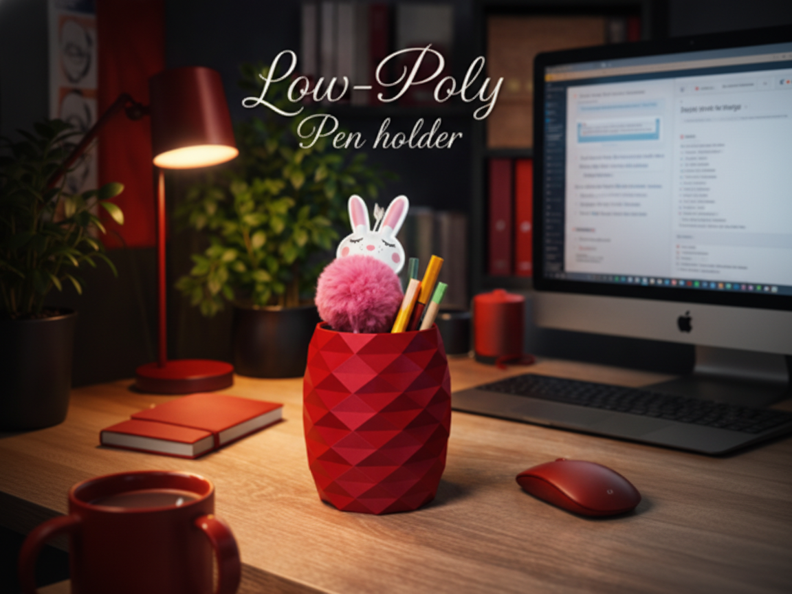 Low Poly Pen holder